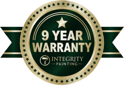 Nine-year written workmanship guarantee badge, Integrity Painting