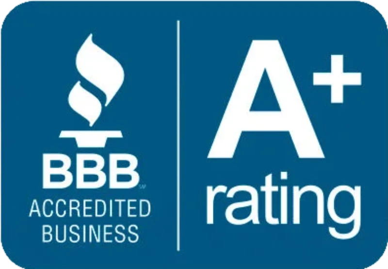 Better Business Bureau A+ accredited business badge