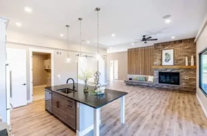 Repainted kitchen cabinets in a Grand Junction home
